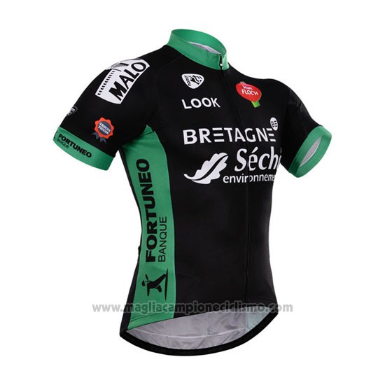 2015 Abbigliamento Ciclismo Seche Nero e Verde Manica Corta e Salopette